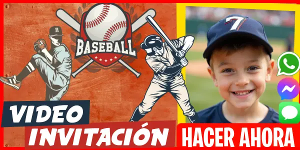 Invitación en video personalizada de Beisbol