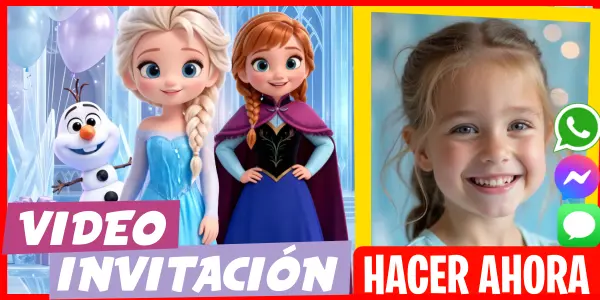 Invitación en video personalizada de Frozen_chibi