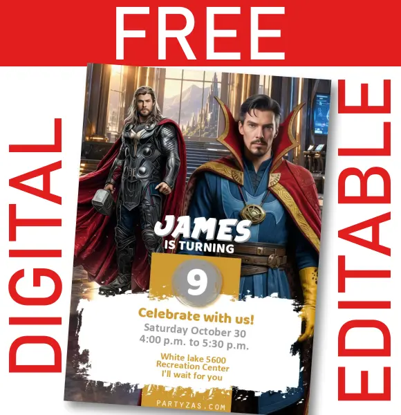 [GRATIS] Invitation Avengers Doomsday | Editable | Digital