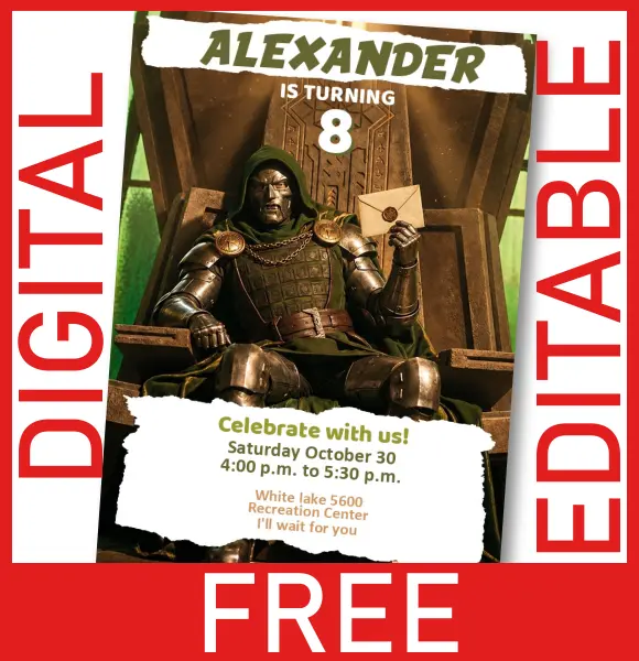 [GRATIS] Invitation Avengers Doomsday | Editable | Digital